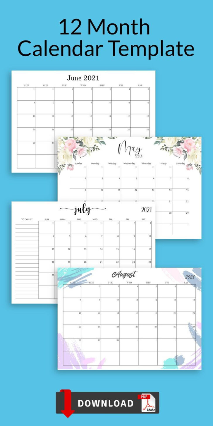 18 Month Calendar Printable