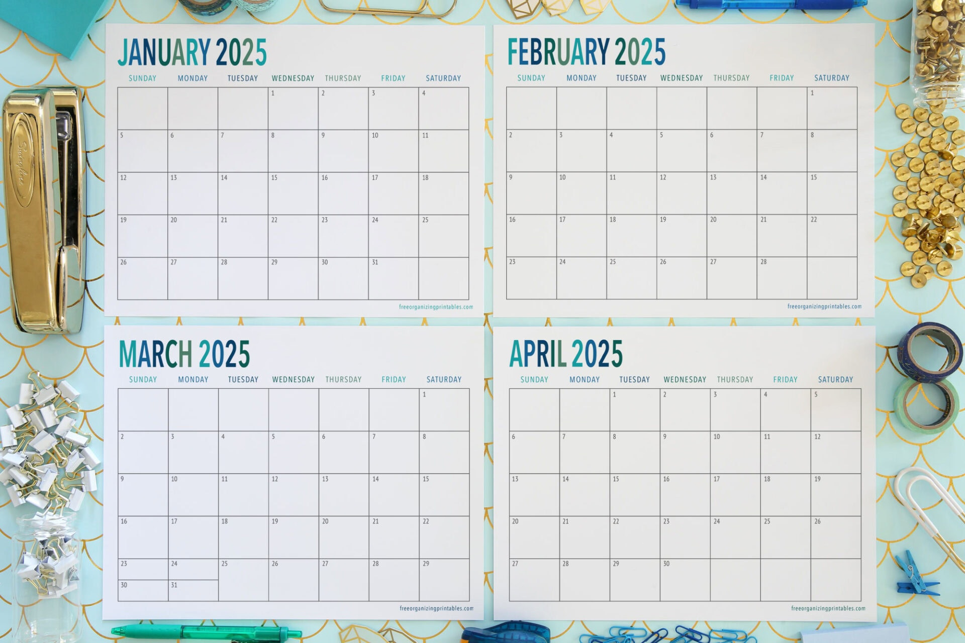 15+ Free Printable Calendars To Help Maximize Your Time regarding Free Printable Calendar 2025 Numbers For Pocket Chart