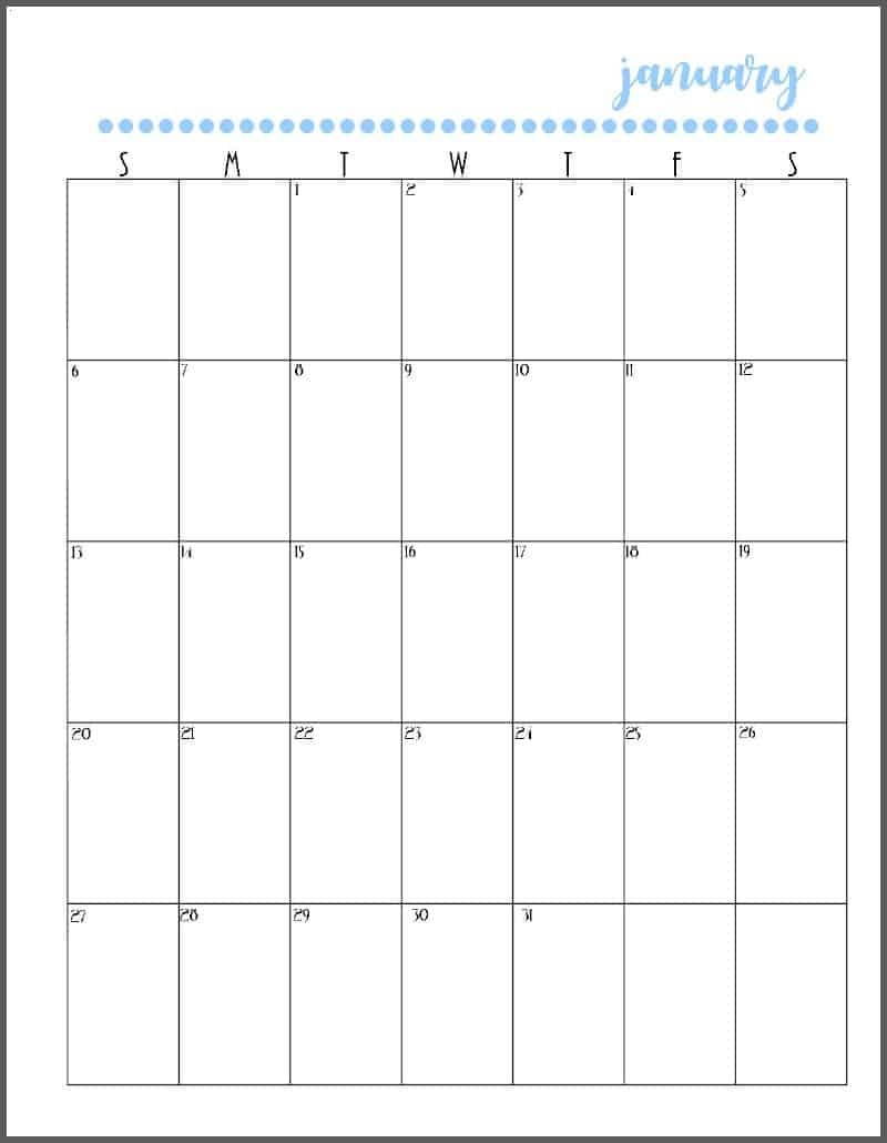 2018 Calendar Printable - Creationskara intended for 3 Ring Binder Calendar Printable