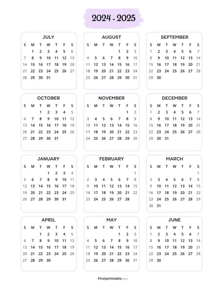 100 Days Calendar 2025 Printable