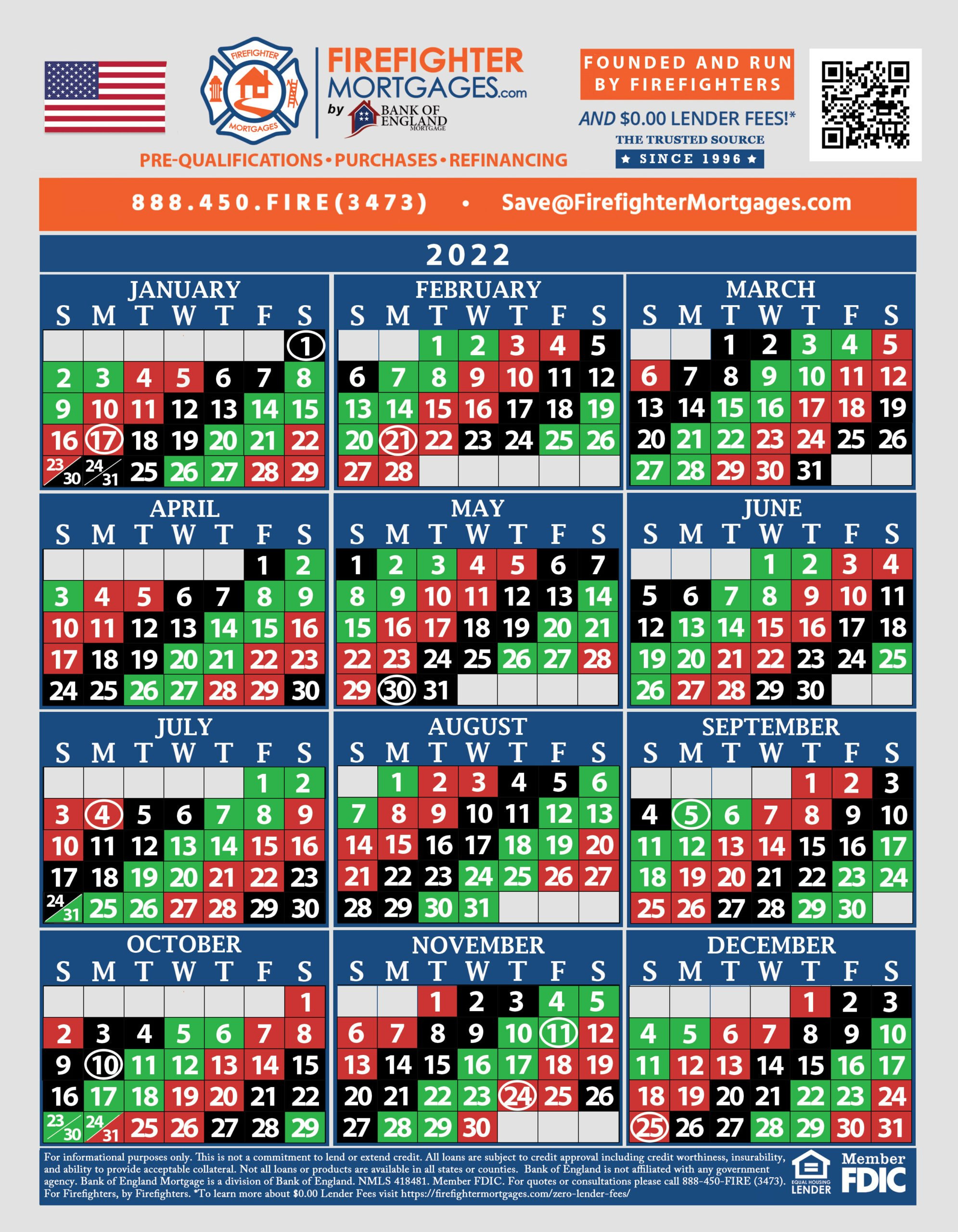 2024 Firefighter Shift Calendarsfirefighter Mortgages® for 2025 Firefighter Shift Calendar 24 48 Printable