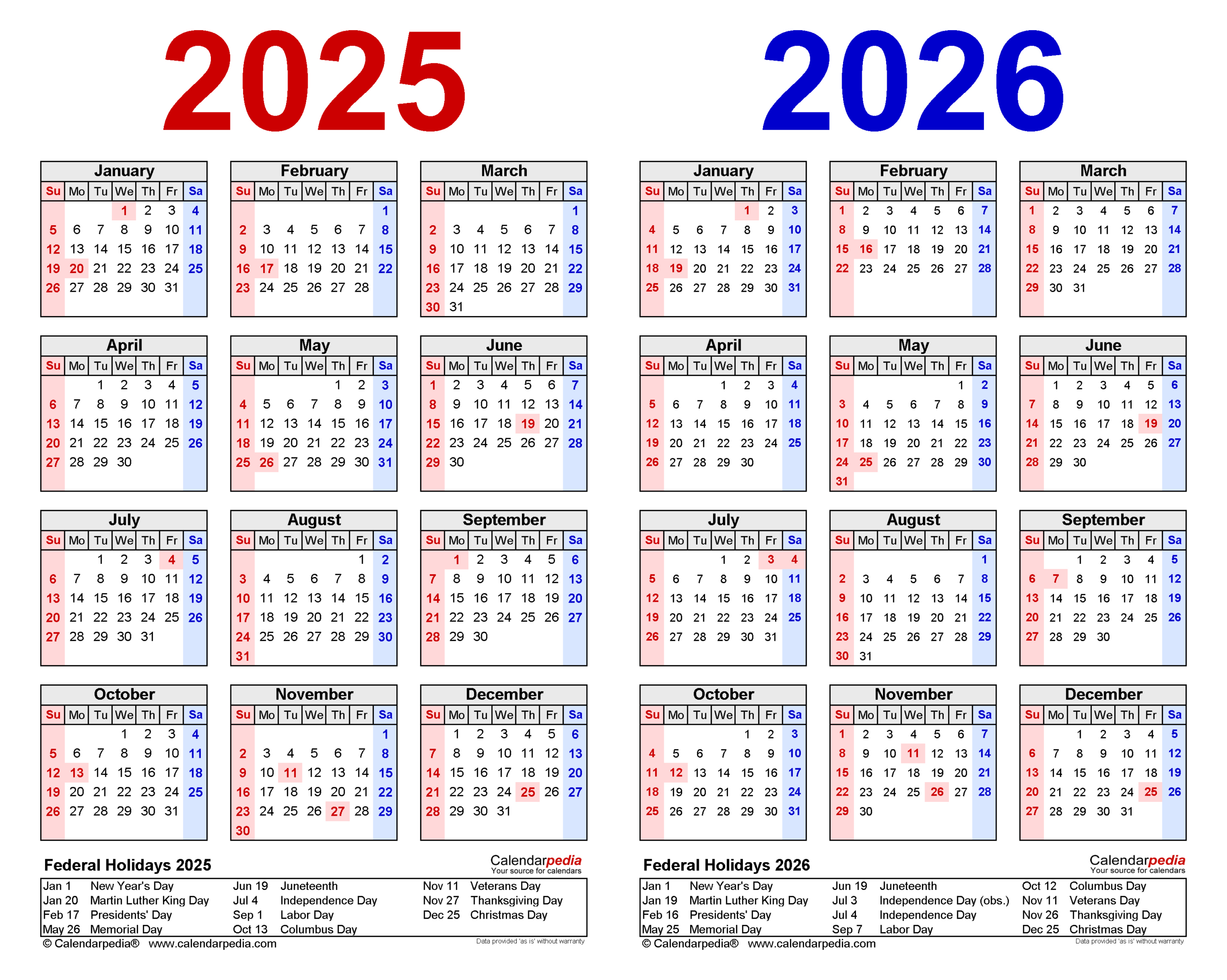 2025-2026 Two Year Calendar - Free Printable Pdf Templates inside 2025 Calendar 2026 Printable Free