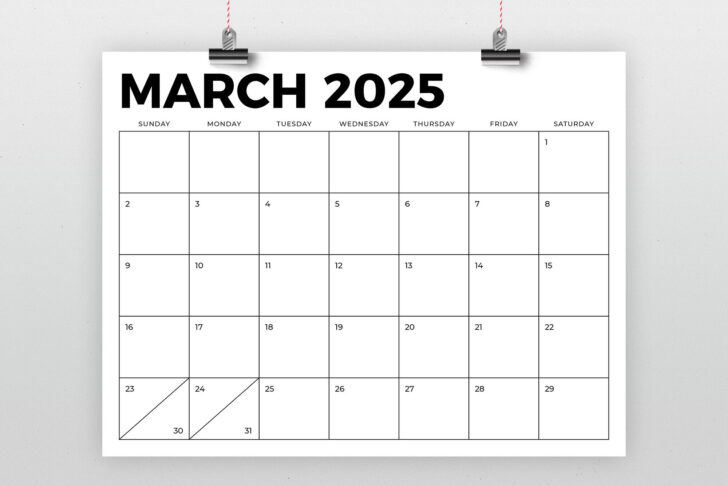 8.5 X 11 Printable Calendar 2025