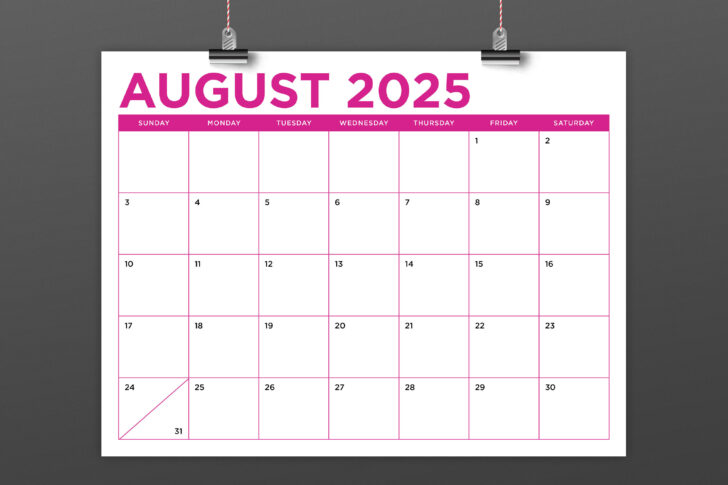 8 X 11 Calendar 2025 Printable