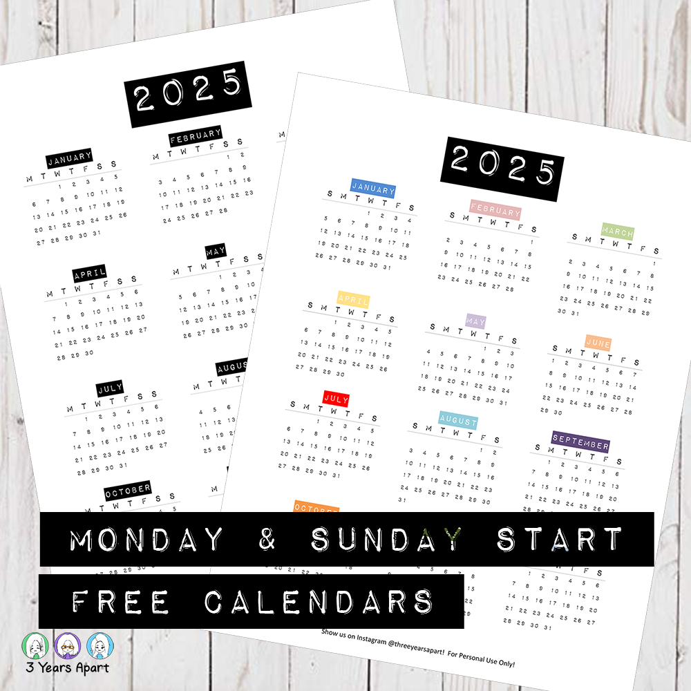 2025 Calendar Free Printable | Bullet Journal And Planner Free regarding Bullet Journal Calendar Printable 2025