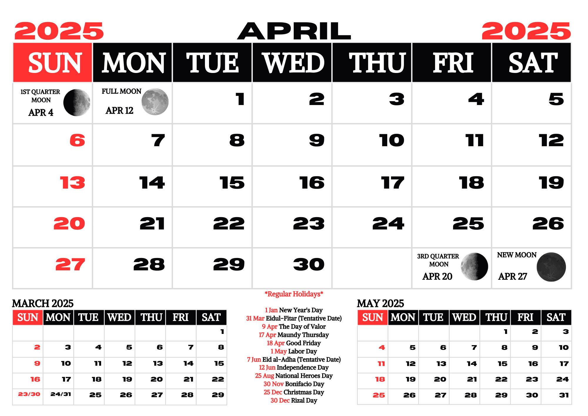 2025 Calendar With Moon Phasesllagasmarylie - Raket.ph with regard to 2025 Calendar With Moon Phases Printable