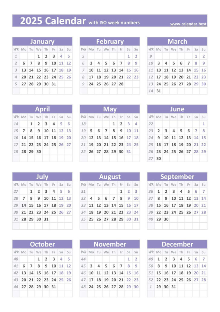 Timeshare Calendar 2025 Printable