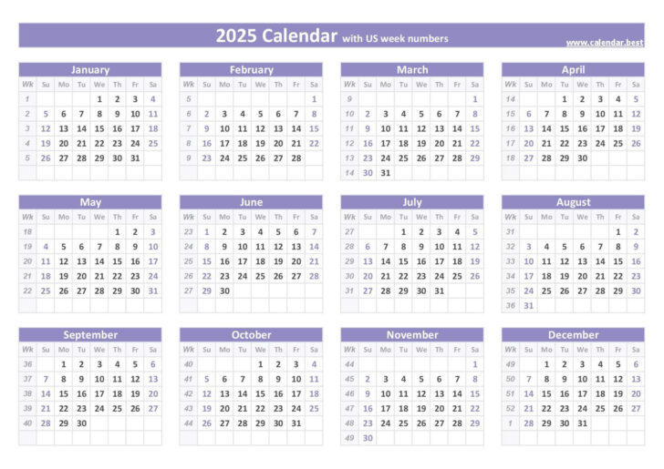 Printable One Week Calendar 2025