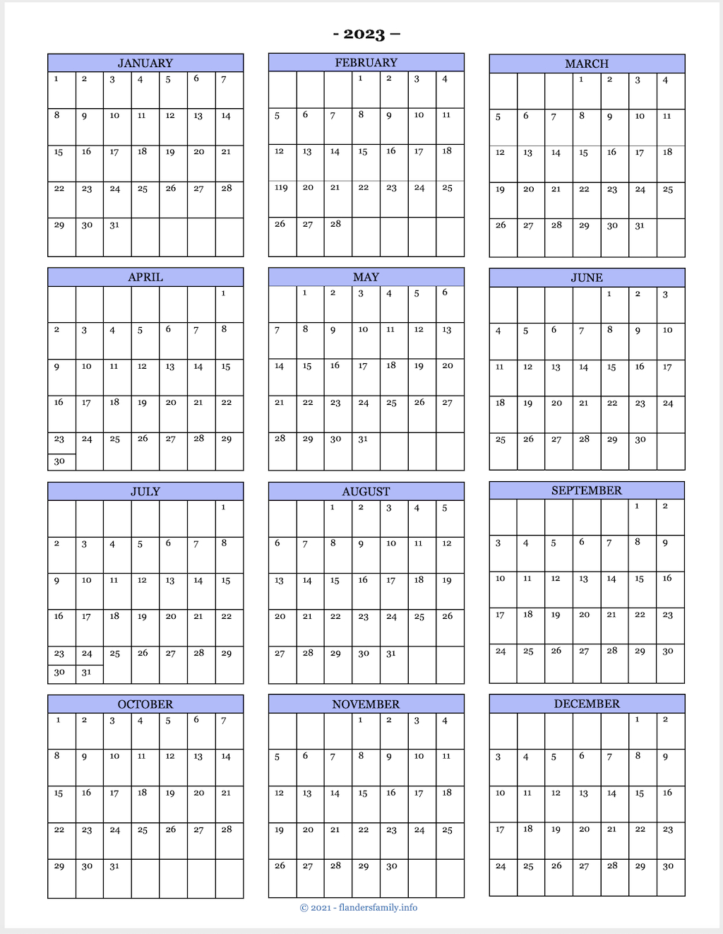 2025 Calendars for Printable Blank Year Calendar 2025