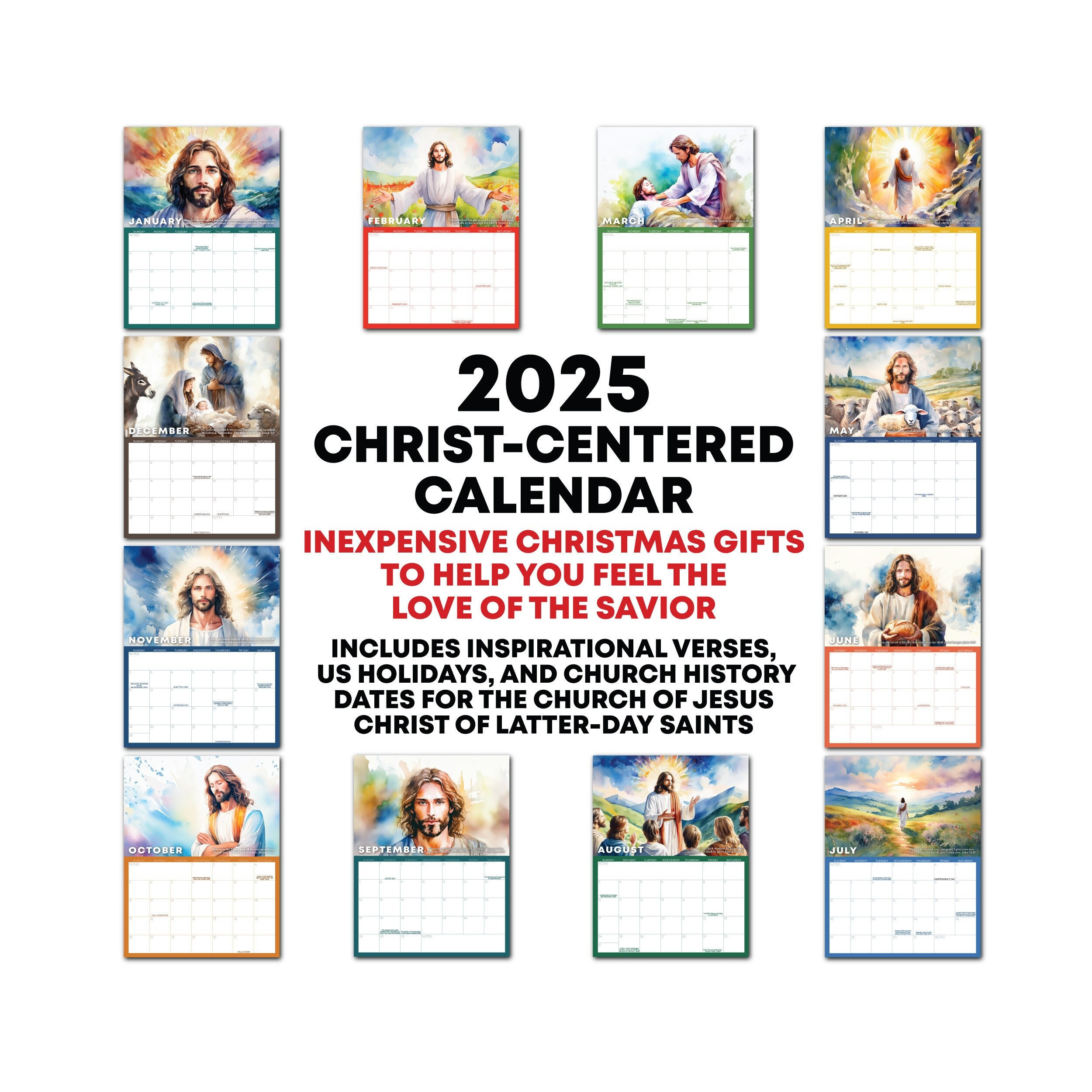 2025 Christ-Centered Calendar With Pictures Of Christ intended for Christian Printable Advent Calendar 2025