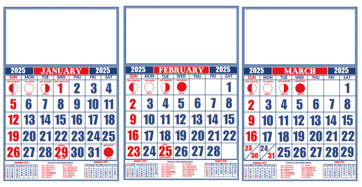 Calendar 2025 Editable and Printable