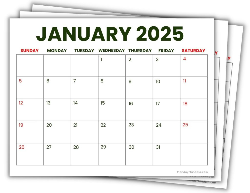 2025 Printable Calendars (56 Free Pdf Printables) for Free Calendar 2025 Online Printable