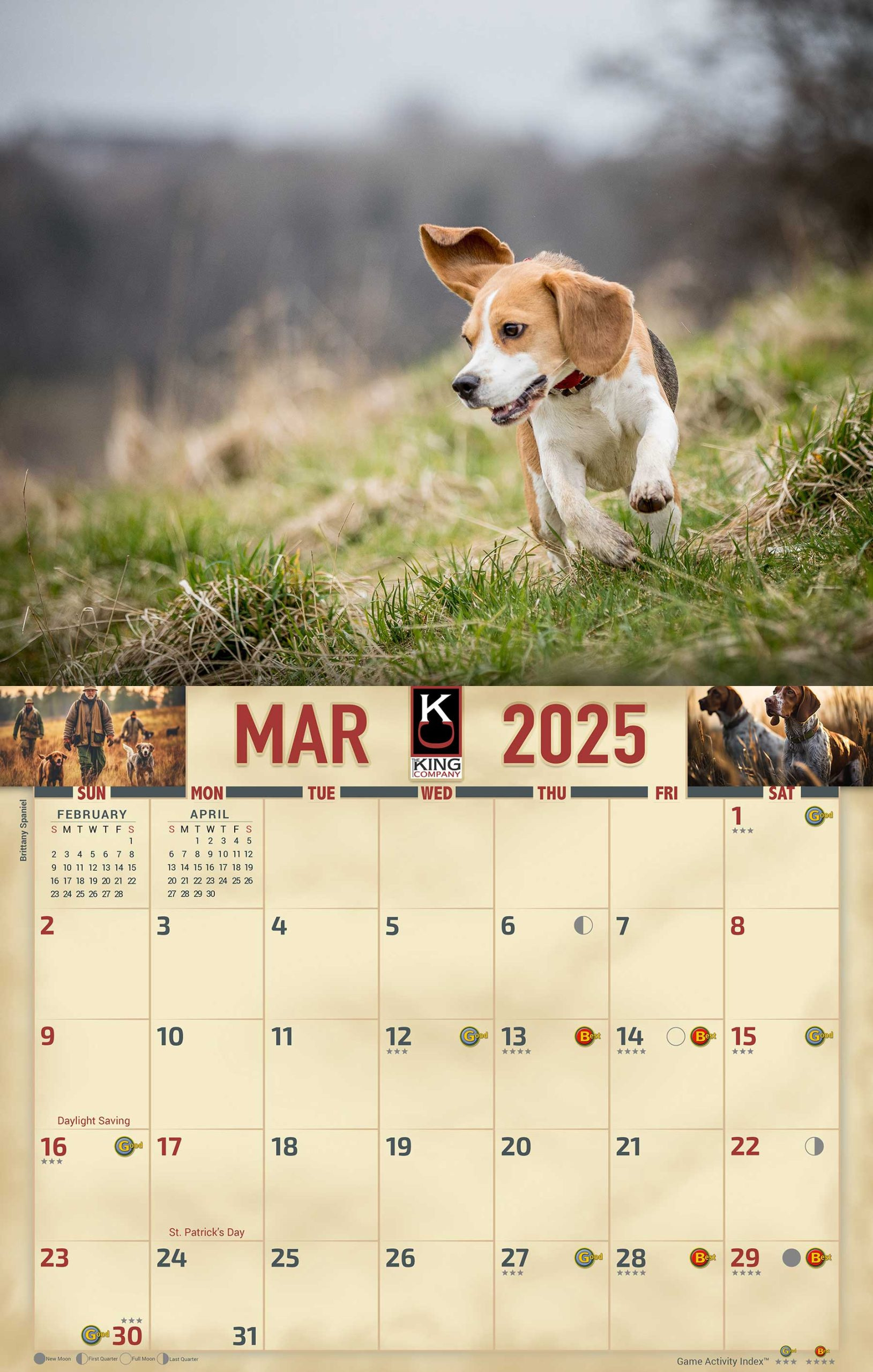 2025 Sporting Dogs Calendar, Hunting Dogs | The King Company in Printable Dog Calendar 2025