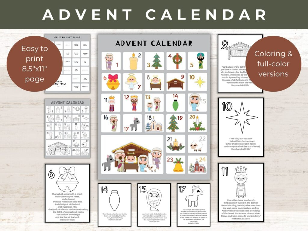 25 Advent Calendar Bible Verses With Advent Cards | Healing Home for Bible Verses Advent Calendar 2025 Printable