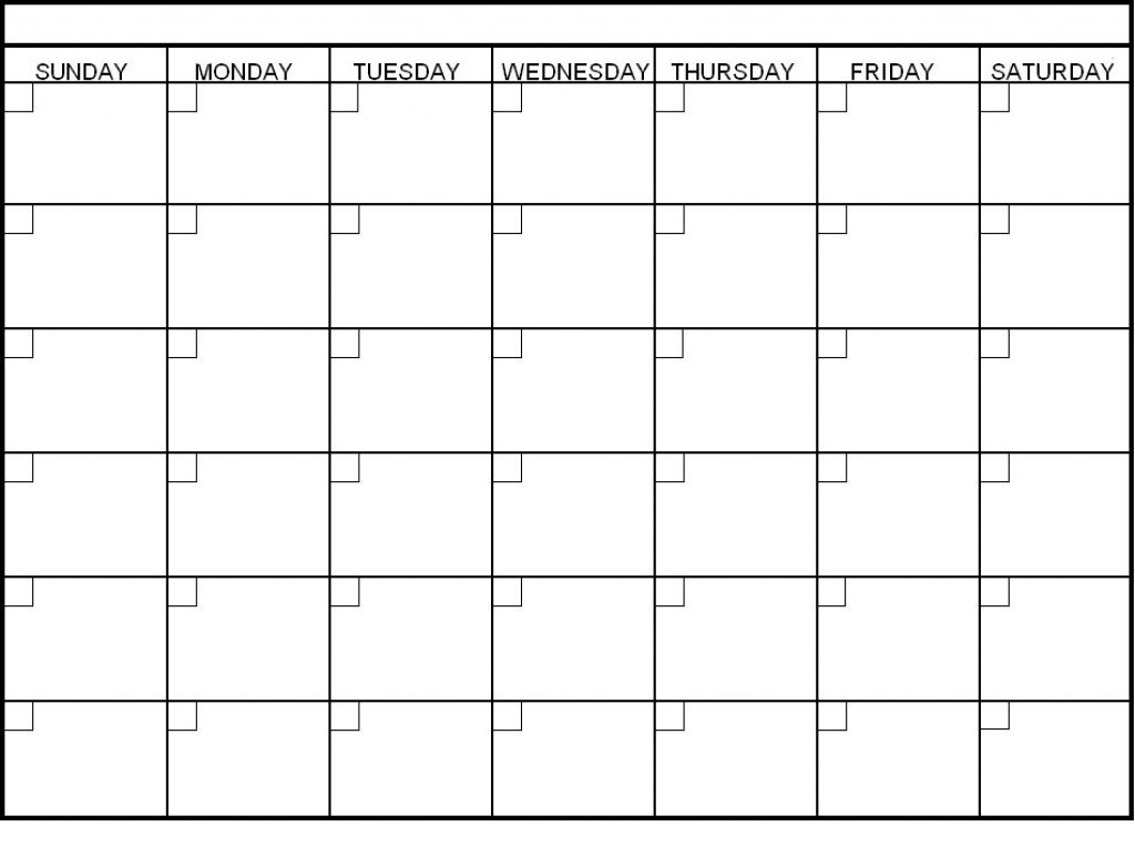 6 Week Printable Calendar pertaining to 6 Week Blank Calendar Printable