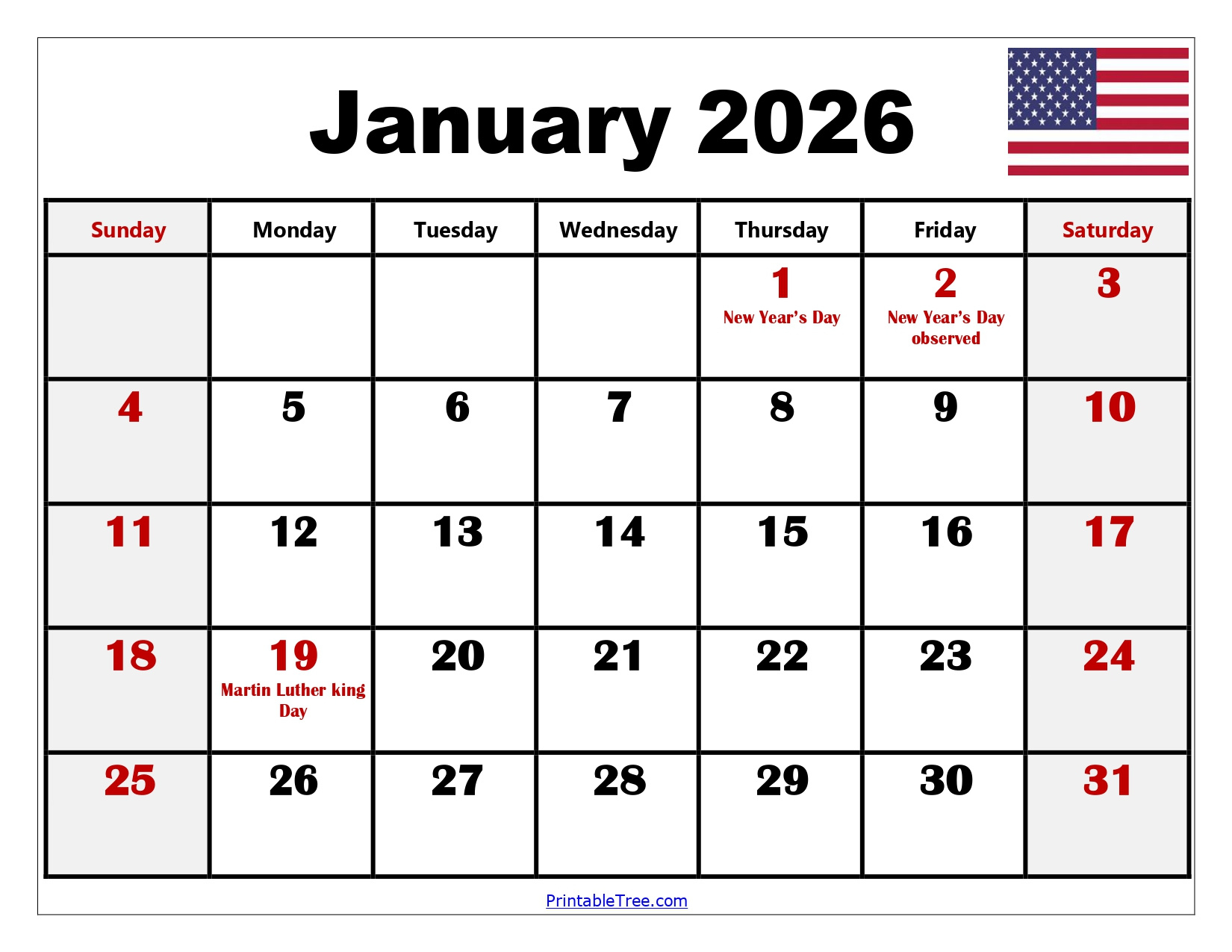 Blank January 2026 Calendar Printable Pdf Templates with January 2026 Printable Calendar