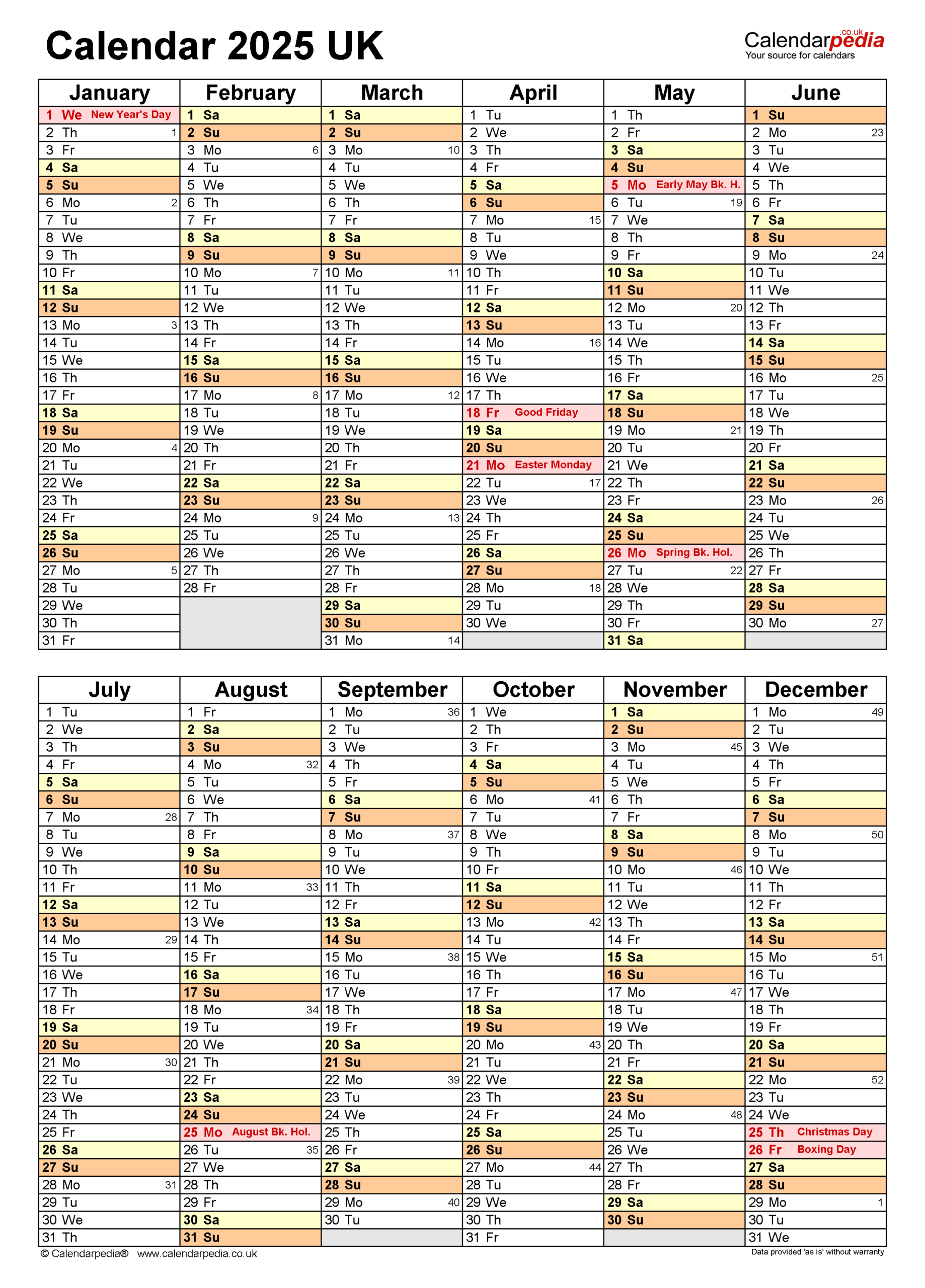 Calendar 2025 (Uk) - Free Printable Pdf Templates with regard to Six Month Calendar 2025 Printable