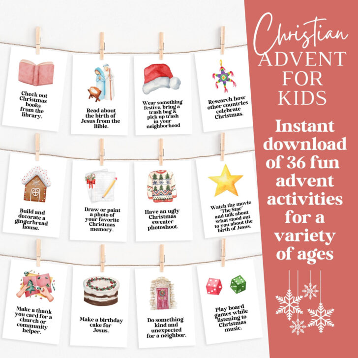 Christian Printable Advent Calendar 2025