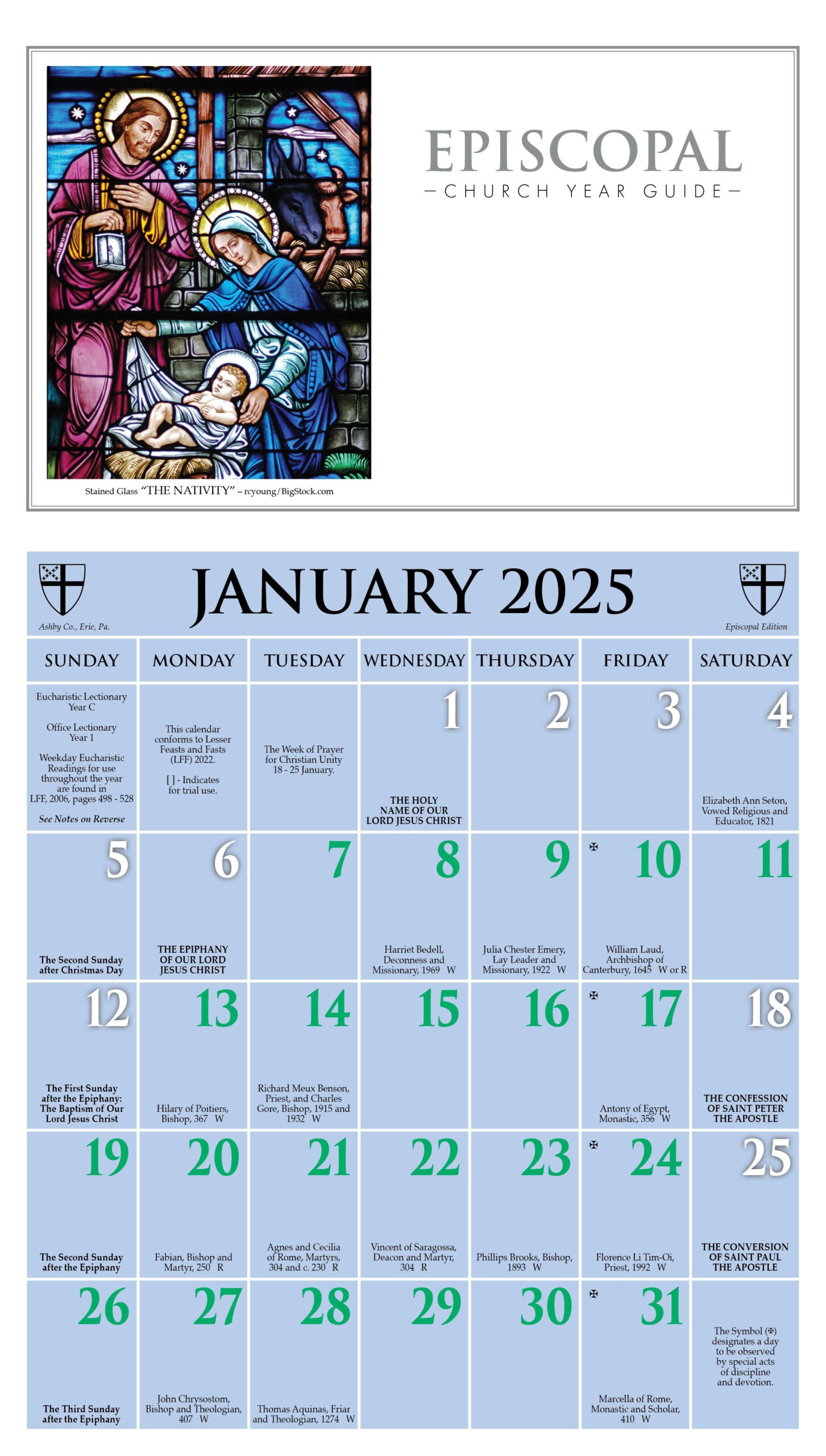 Churchpublishing: 2025 Episcopal Church Year Guide Kalendar pertaining to Ame Liturgical Calendar 2025 Printable