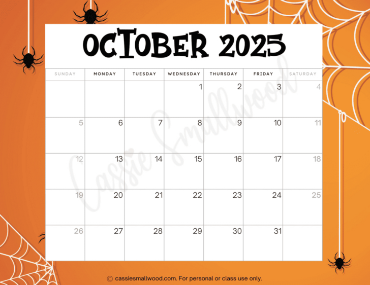 Free Online Printable Calendar 2025