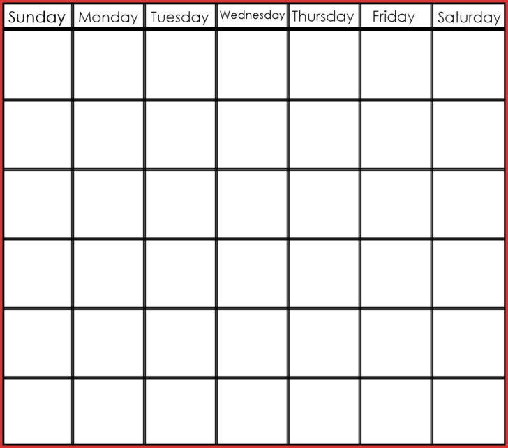 6 Week Calendar Printable Free