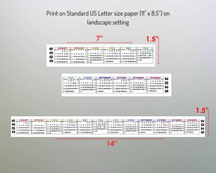 2025 Printable Calendar Strip