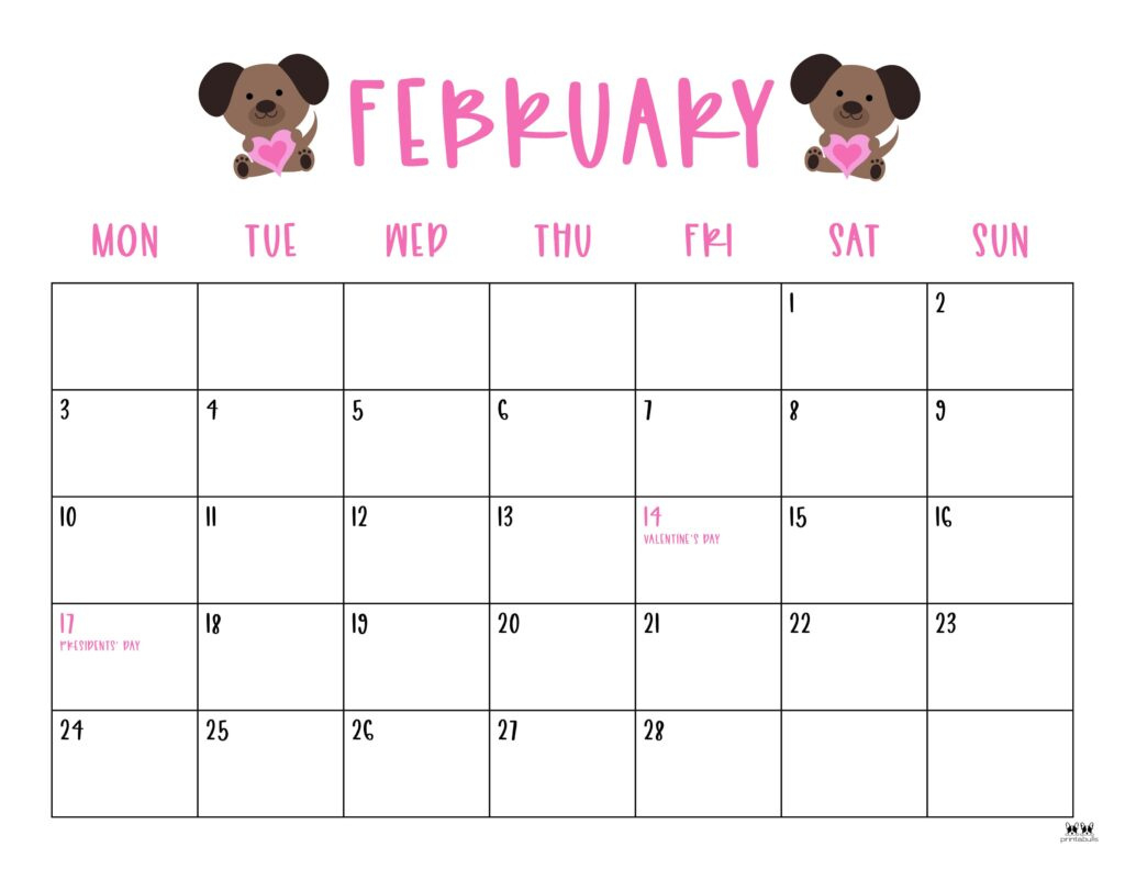 February 2025 Calendars - 107 Free Printables | Printabulls inside 2025 Printable February Calendar