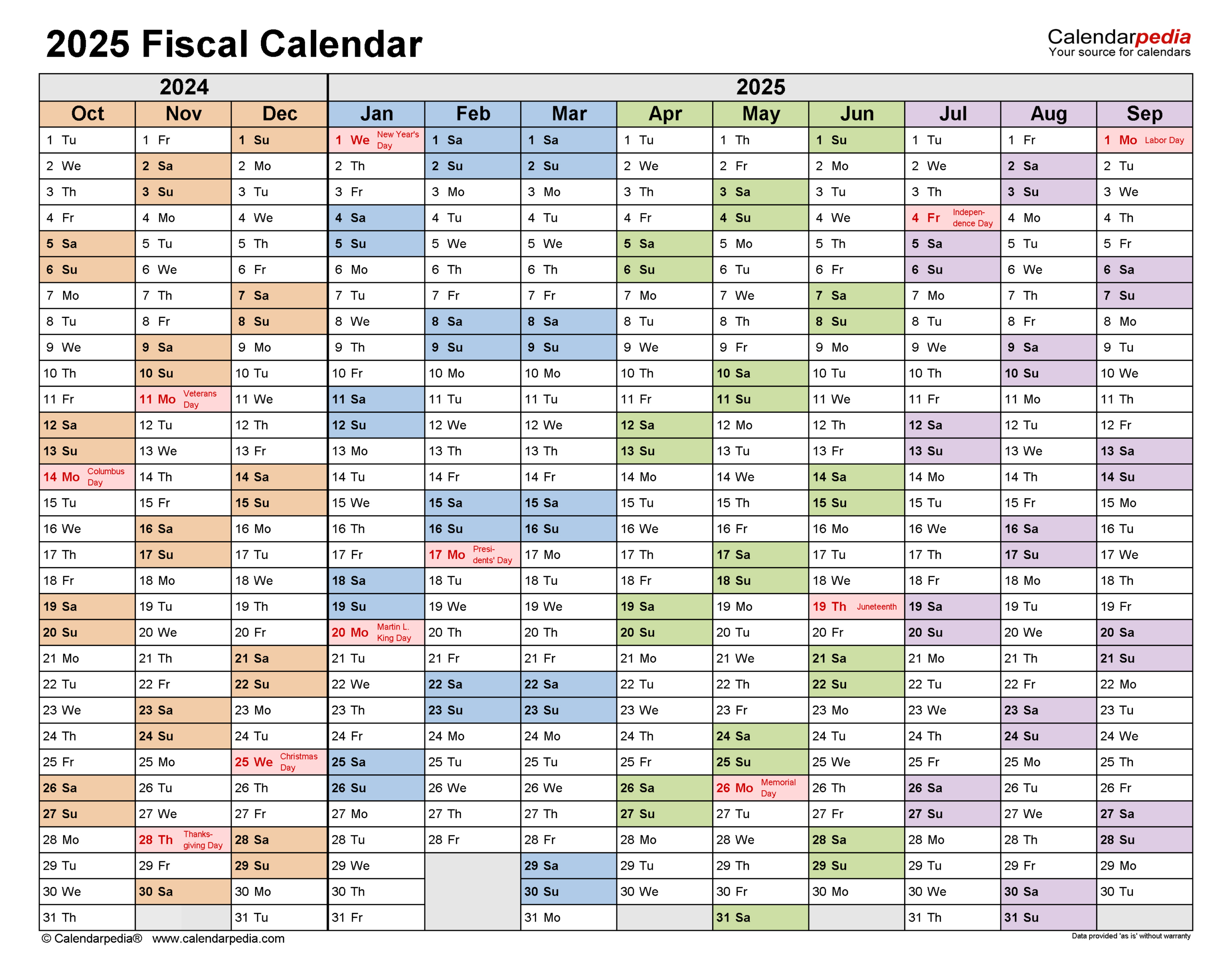 Fiscal Calendars 2025 - Free Printable Excel Templates in Bill Payment Calendar 2025 Printable