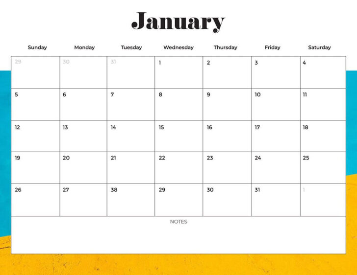 Printable Monthly Blank Calendar 2025