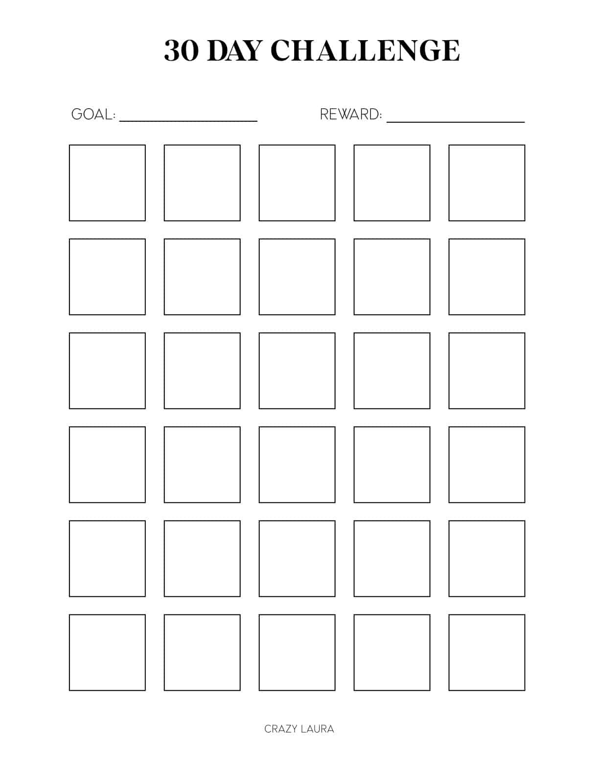 Free Challenge Tracker Printable With 30 &amp;amp; 100 Day Pages throughout 30 Day Challenge Printable Calendar