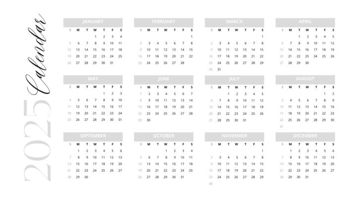 Daily Calendar 2025 Template Printable