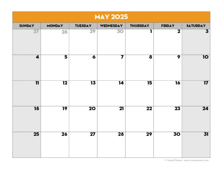 Free Printable Calendar 2025 Editable