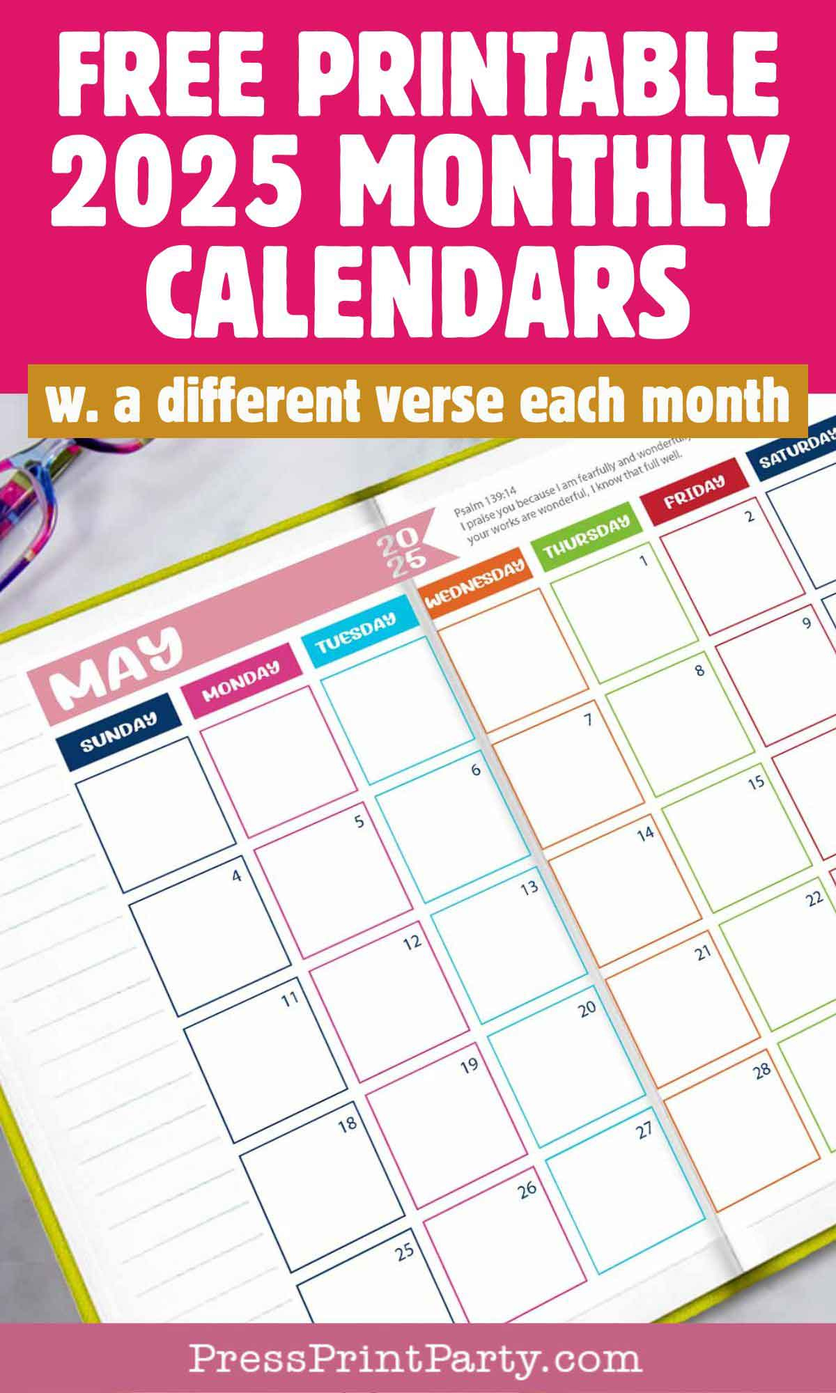 Free Printable 2025 Calendar For Bullet Journal intended for Bullet Journal Calendar Printable 2025