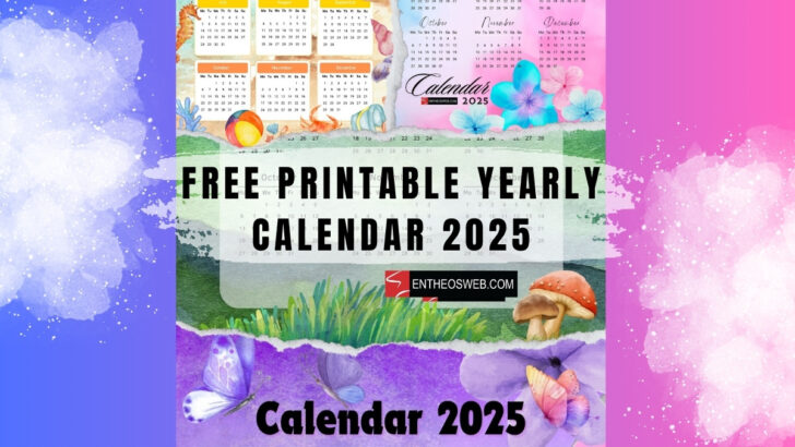 2025 Calendar Cover Printable