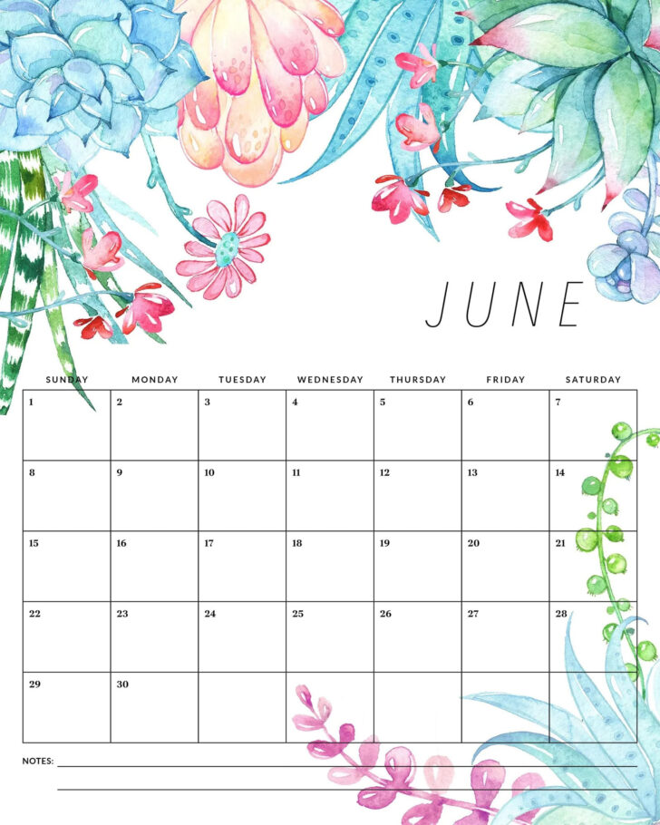 Free Printable Floral Calendar 2025