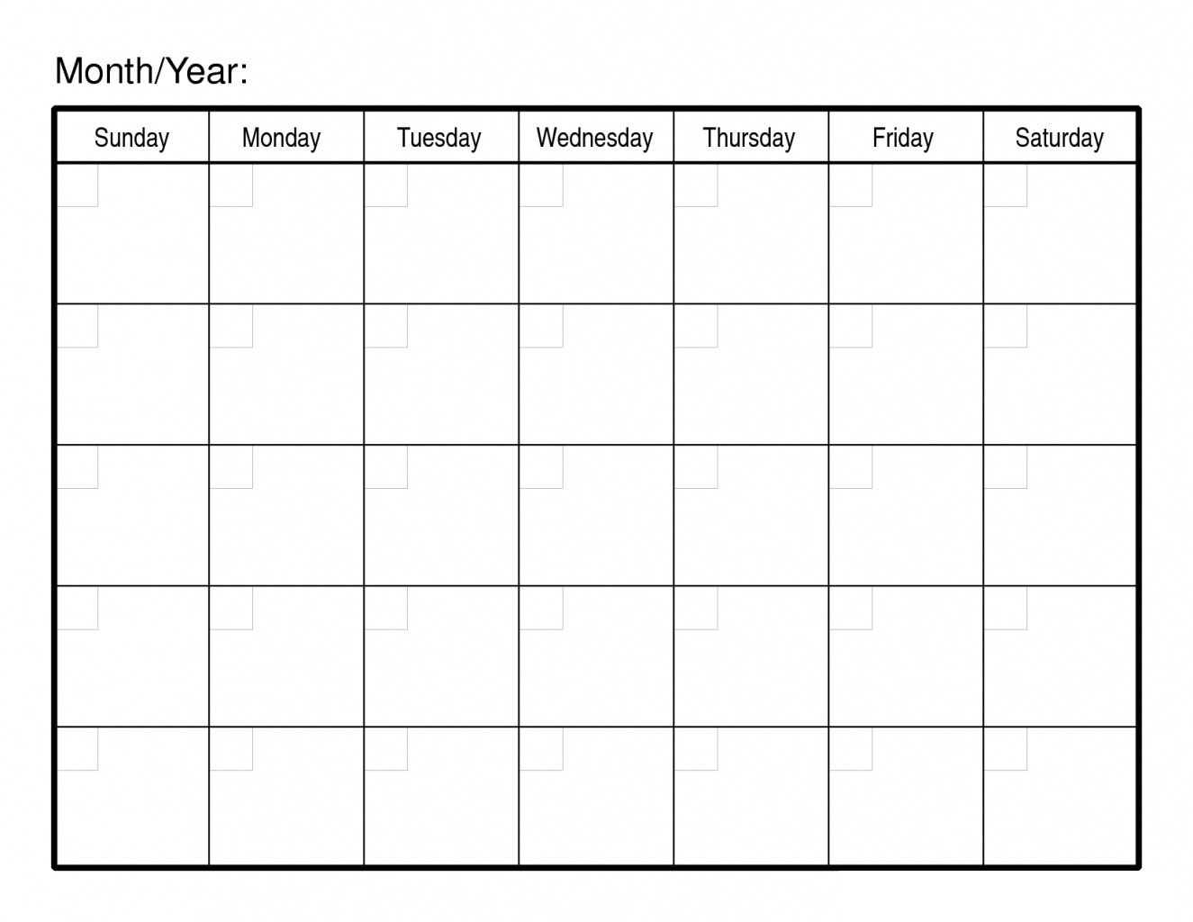 Free Printable 30 Day Calendar for 30 Day Calendar Printable