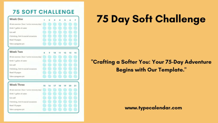 75 Soft Challenge Printable Calendar