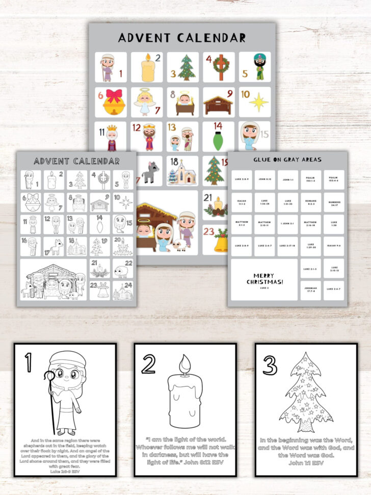 Blank Printable Advent Calendar 2025