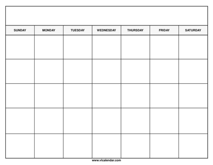 Free Printable Blank Calendar Template 2025