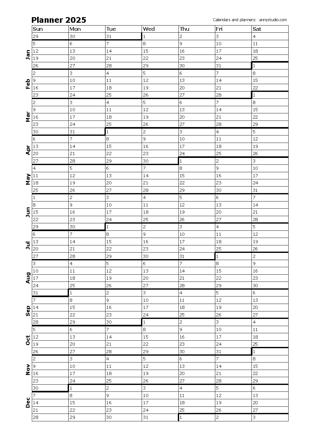 Free Printable Calendars And Planners 2025, 2026 And 2027 regarding 2025 Printable Calendar Planner