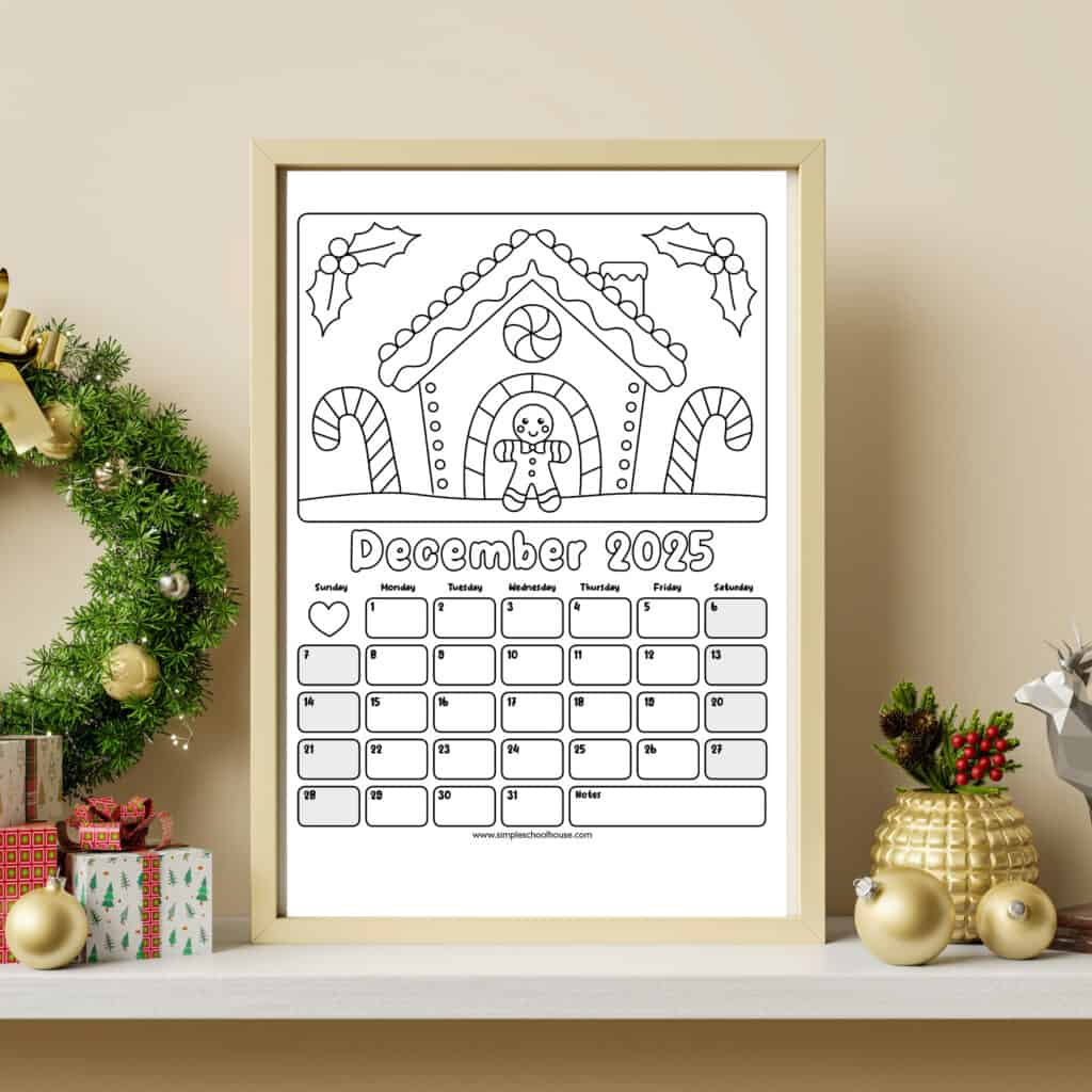 Free Printable Coloring Calendar For Kids In 2025 • Mindfulmazing for Advent Calendar 2025 Printable Activities