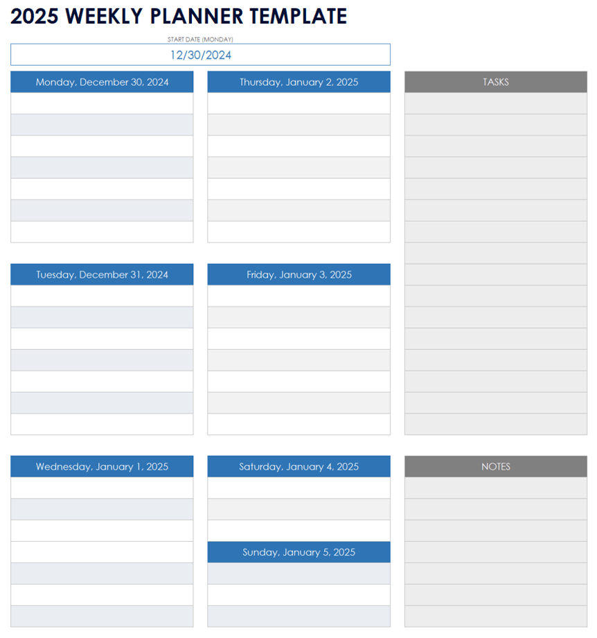 Free Printable Daily Calendar Templates | Smartsheet inside Free Printable Daily Appointment Calendar 2025