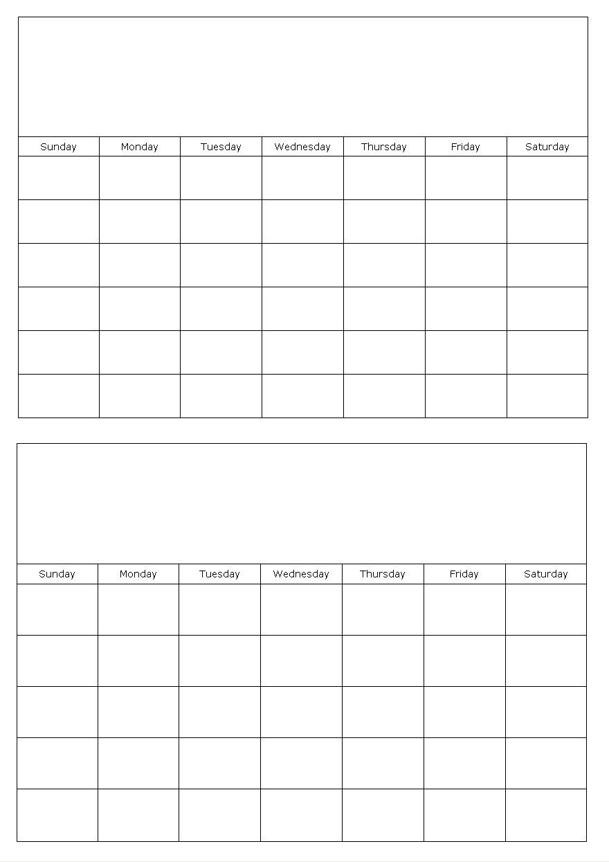 Incredible Free Printable Two Month Calendar – Printable Blank with 2 Month Calendar Printable