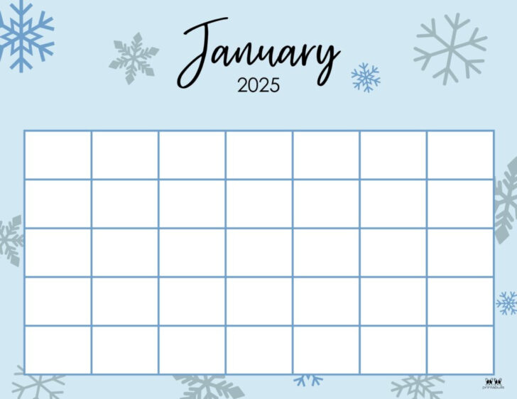 Calendar Jan 2025 Printable