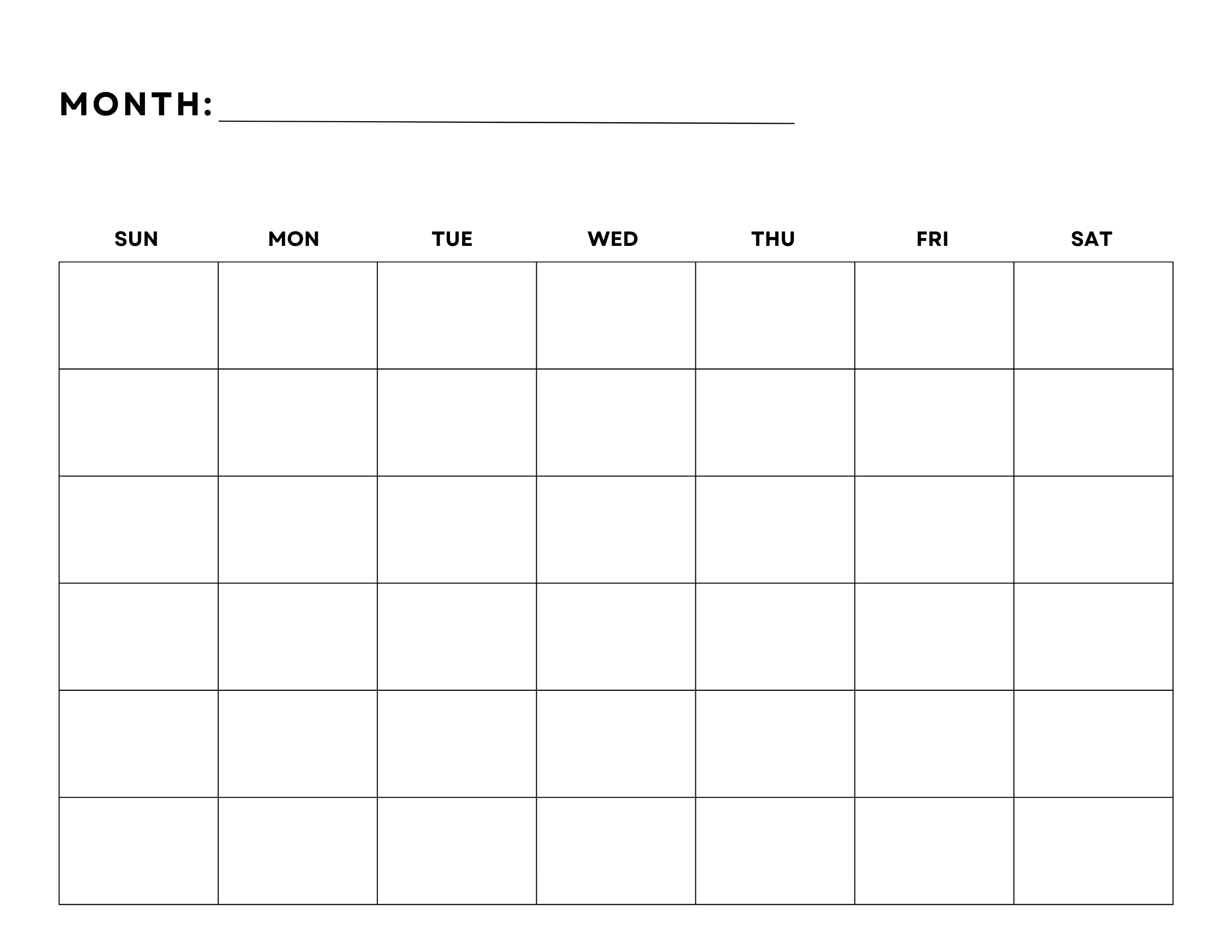 Make The Best Of The Year With A Blank Calendar – My Calendar Land for 6 Week Calendar Printable Free