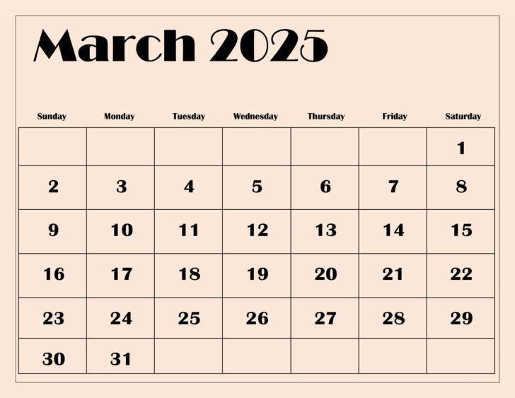 February March 2025 Calendar Printable