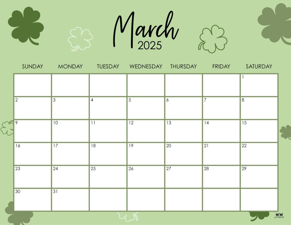 March 2025 Calendars - 107 Free Printables | Printabulls for Printable March 2025 Calendar Free