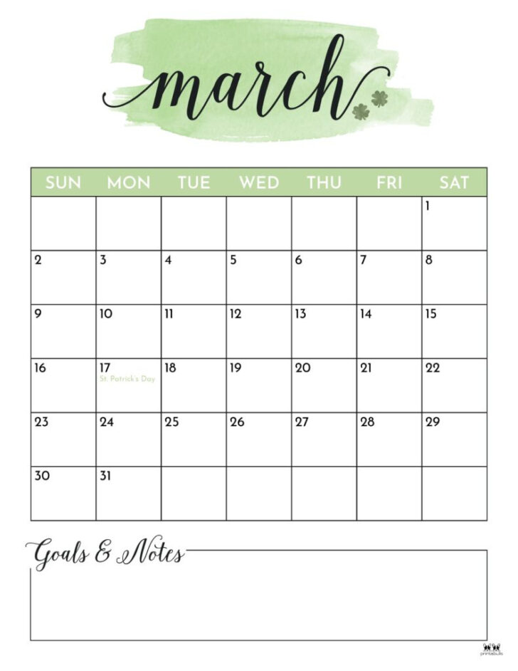 March Calendar 2025 Printable Free