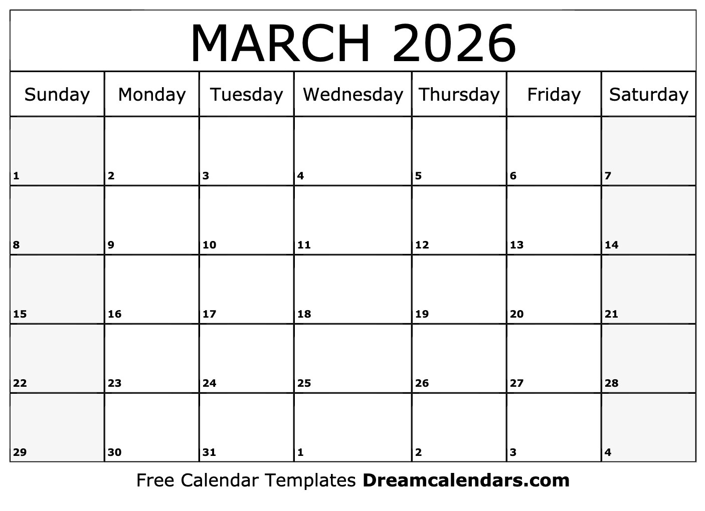 March 2026 Calendar - Free Printable With Holidays And Observances for Printable Calendar March 2026