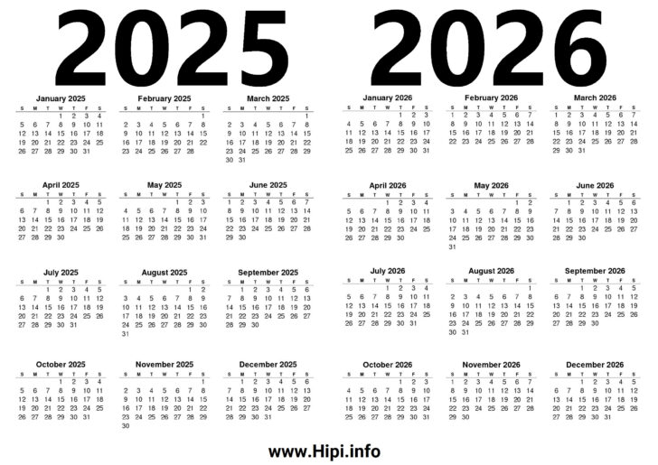 Printable Calendar 2025 by the Month